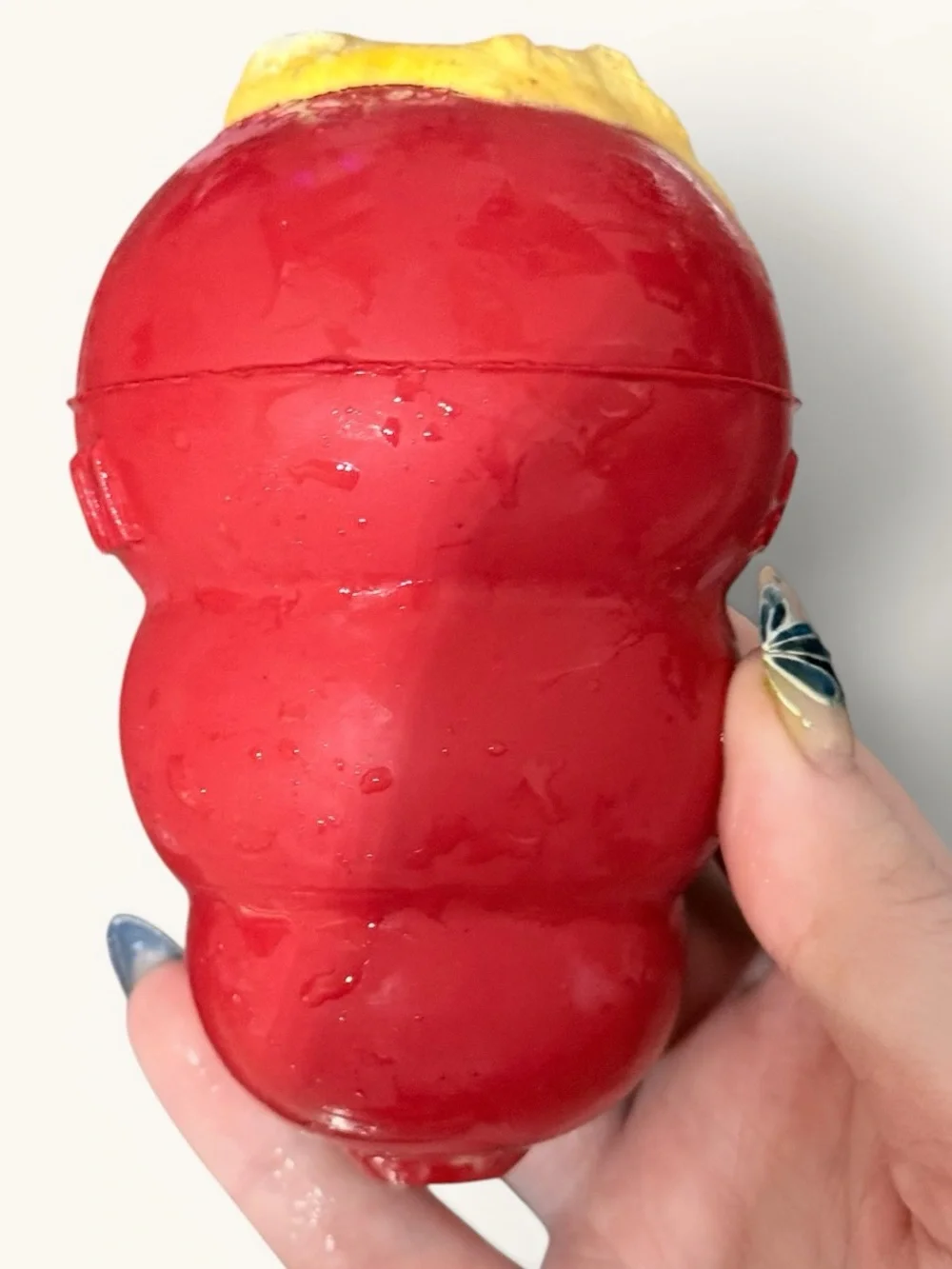 Durable Red Dog Chew Toy - Med/Large Interactive Bounce & Treat Dispenser